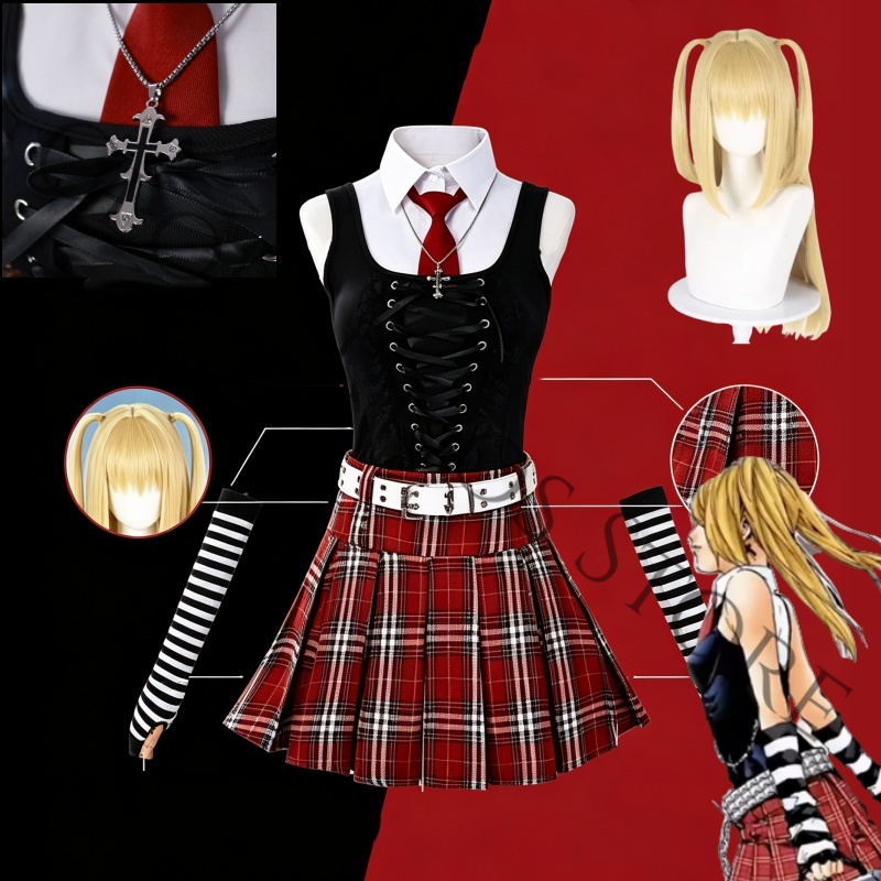 Women'S Red Accessories - Kostum Cosplay Anime Misa Amane Misamisa,