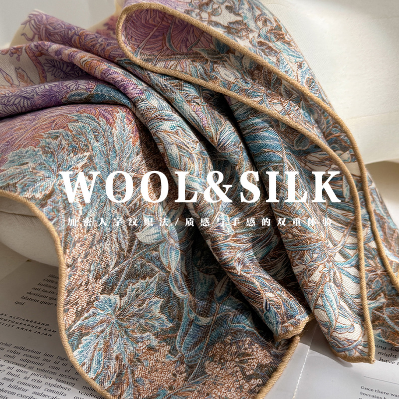 Women Accessories Sale - Syal Wol Sutra Wanita Foulard Femme