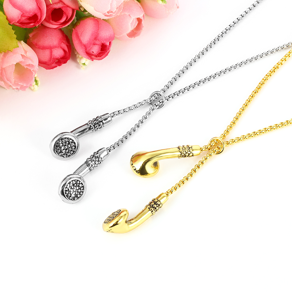 Kalung Logam Berbentuk Earphon - Women'S Accessories Clothing ulasan dan harga