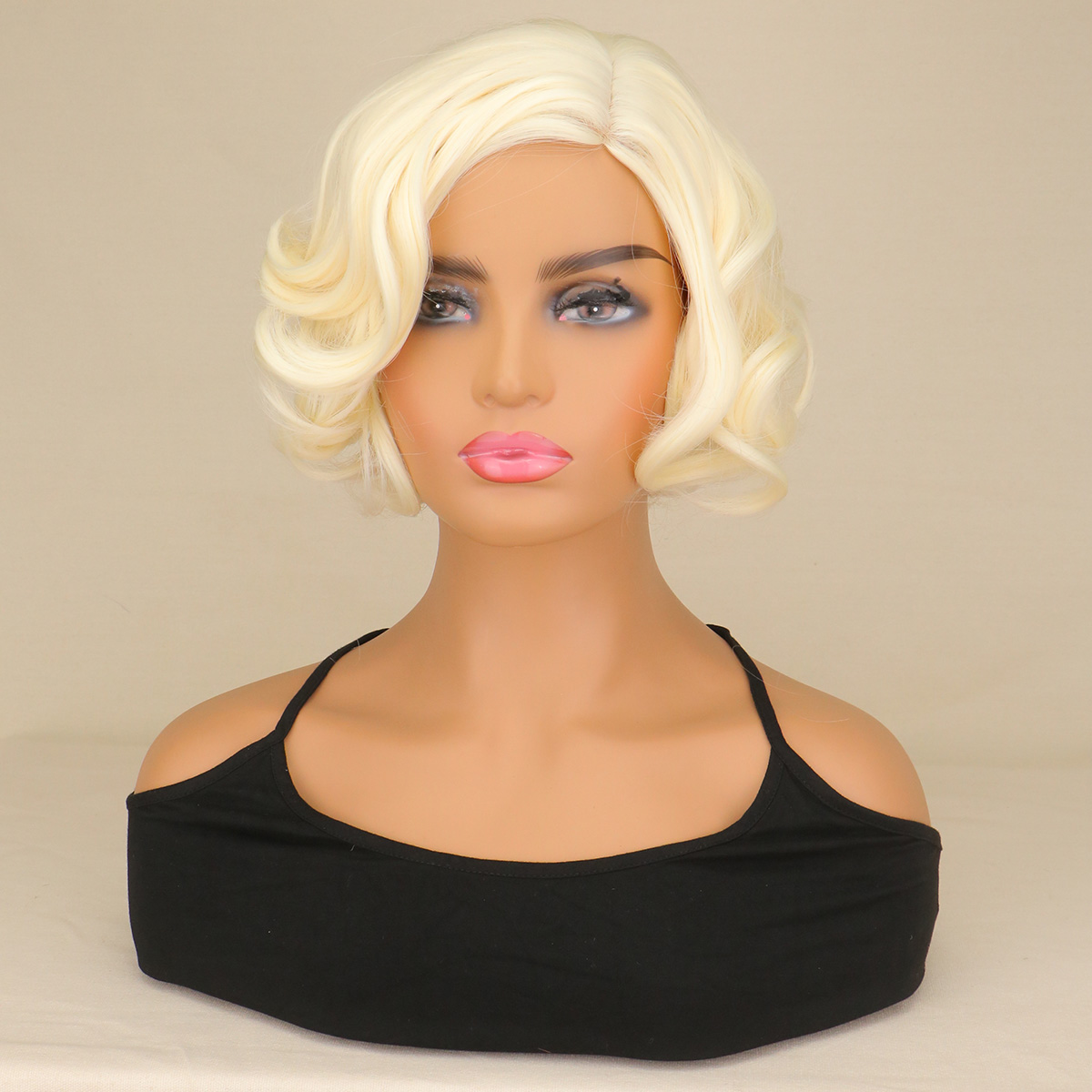 Wig Campuran Rambut Keriting P - Women'S Accessories In The 1950S ulasan dan harga
