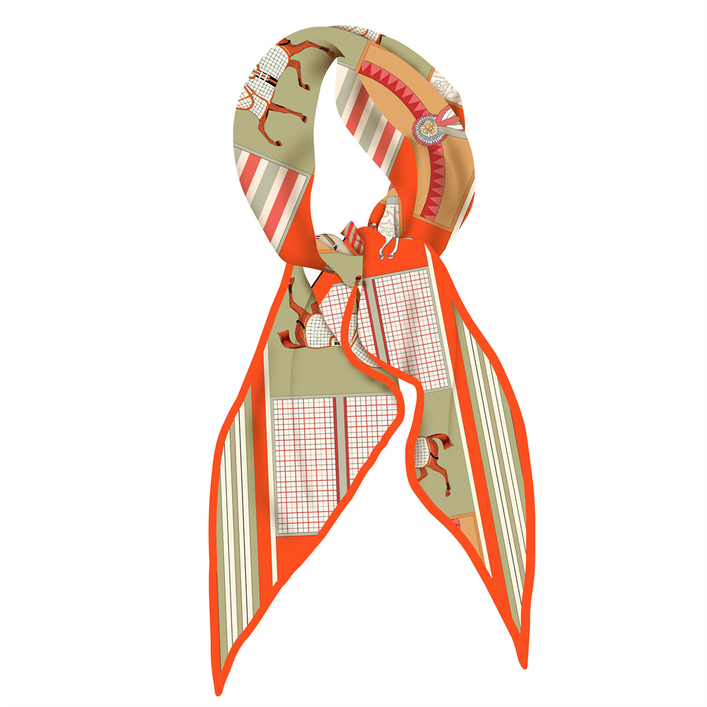 Syal Sutra Cetak dengan Desain - Silk Scarf Square ulasan dan harga