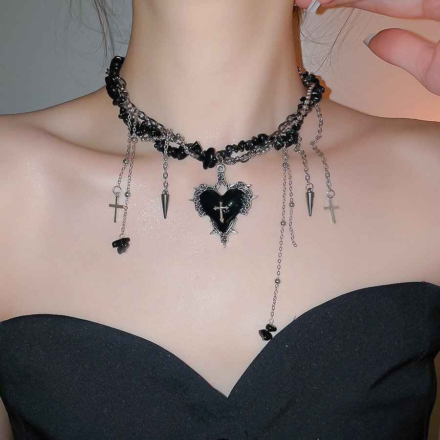 Kalung Choker Liontin Salib Ha - Women'S Emo Accessories ulasan dan harga