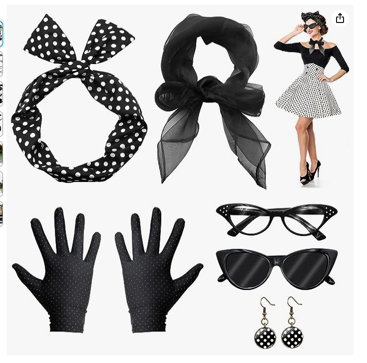 50s Aksesori kostum disko 1950 - Women'S Accessories In The 1950S ulasan dan harga